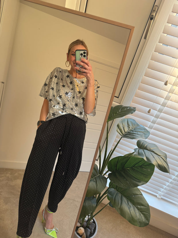 SEQUIN STAR BOXY TEE