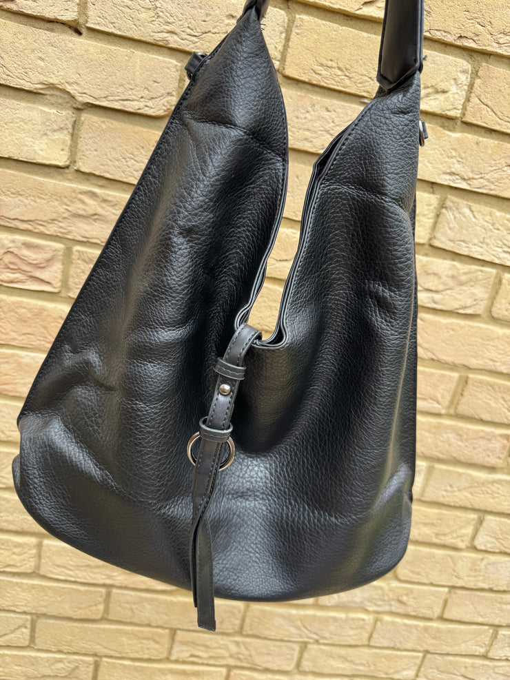 BLACK SLOUCH HOBO BAG