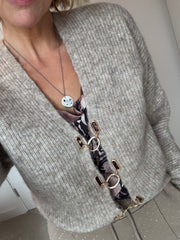 PRINTED COWL NECK CAMI