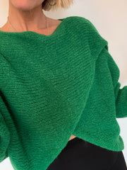WRAP JUMPER IN GREEN