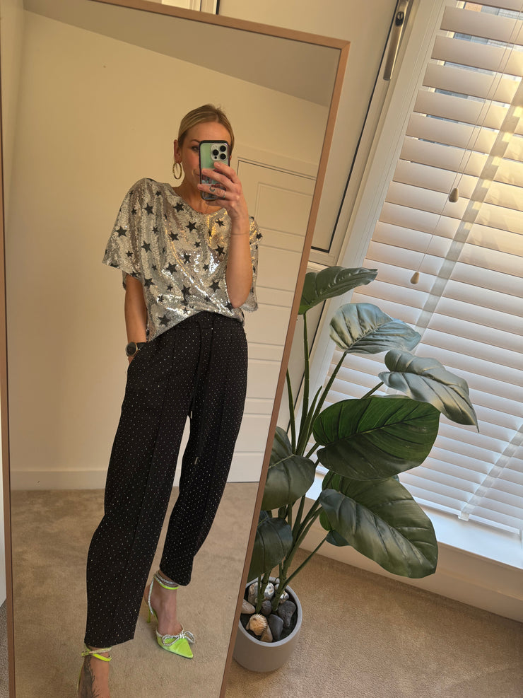 SEQUIN STAR BOXY TEE