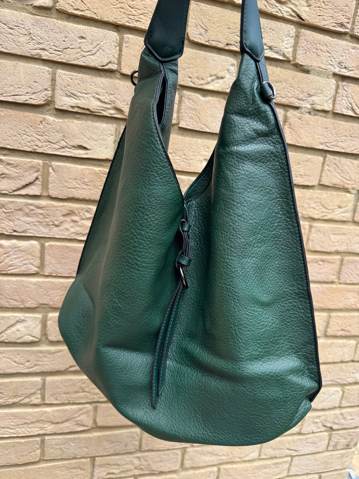 GREEN SLOUCH HOBO BAG