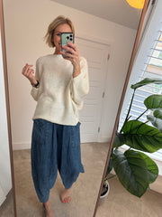 WRAP JUMPER IN CREAM