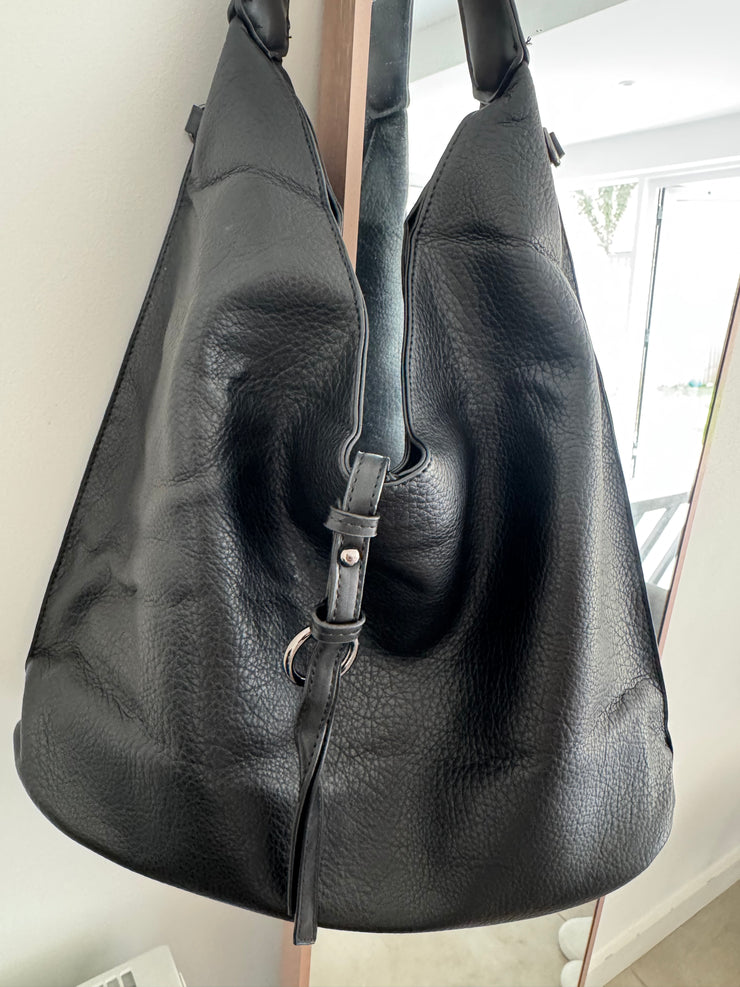 BLACK SLOUCH HOBO BAG
