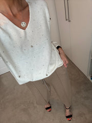 EMBELLISHED FINE KNIT JUMPER