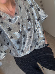 SEQUIN STAR BOXY TEE