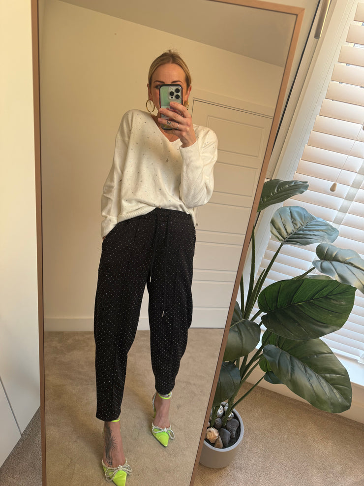 SPARKLE JOGGER IN BLACK