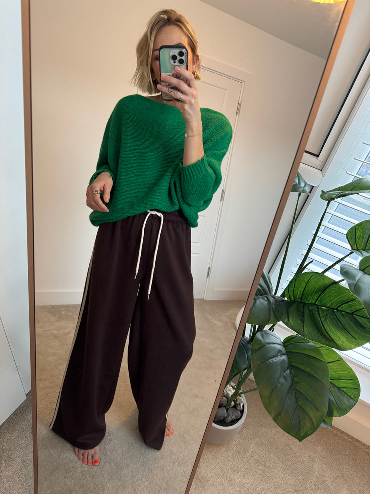 WRAP JUMPER IN GREEN