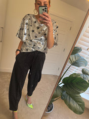 SPARKLE JOGGER IN BLACK