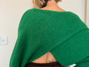 WRAP JUMPER IN GREEN