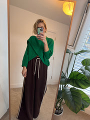 WRAP JUMPER IN GREEN