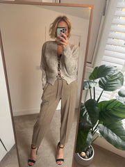 SPARKLE JOGGER IN FAWN