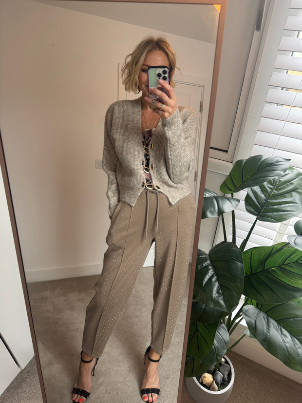 SPARKLE JOGGER IN FAWN