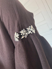 EMBELLISHED SHORT SLEEVE JUMPER IN CREAM