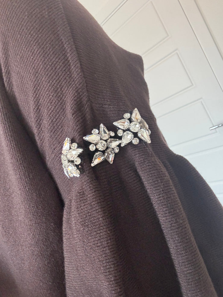 EMBELLISHED SHORT SLEEVE JUMPER IN CREAM