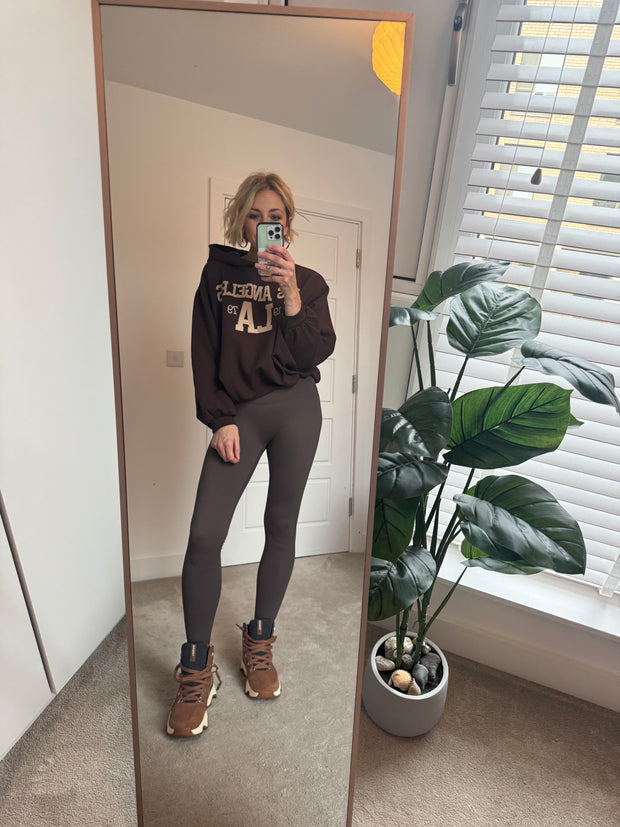 BROWN HIGH WAISTED  SCULPTING ENERGY LEGGINGS