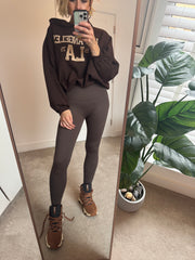 KHAKI HIGH WAISTED  SCULPTING ENERGY LEGGINGS