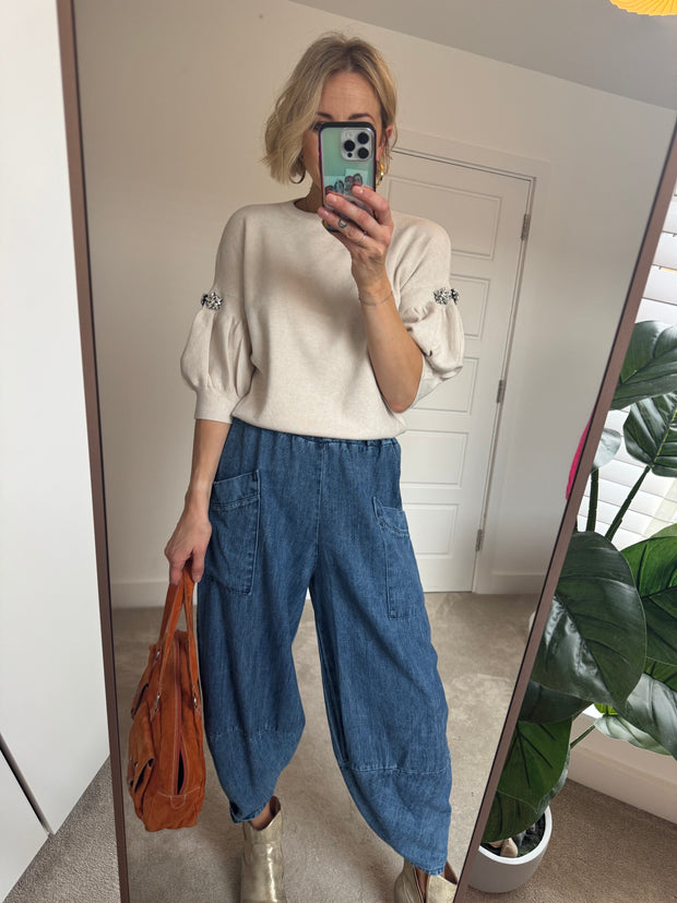 DENIM BALLOON PANT