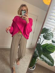 WRAP JUMPER IN PINK