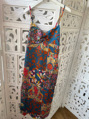 PRINTED SLIP DRESS WITH BUTTON DETAIL -  The Style Society Boutique 